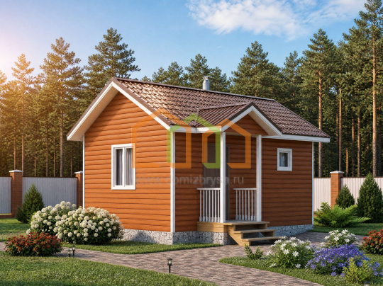 Баня из бруса одноэтажная Арес - 1